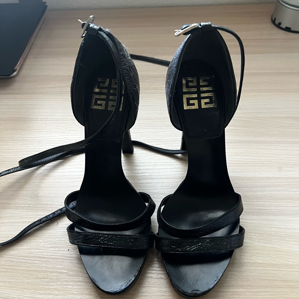 Givenchy Black Strappy Heels